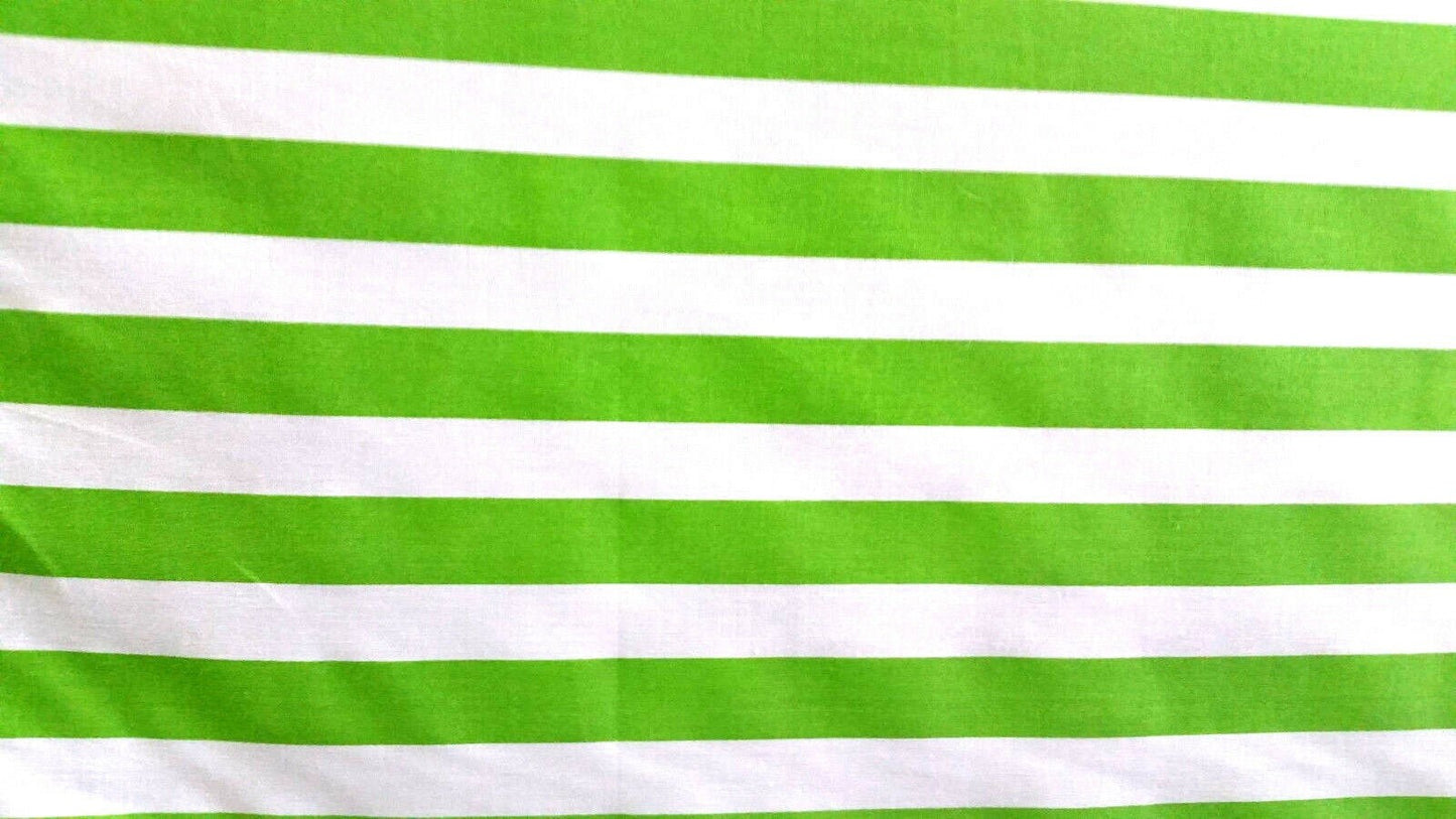 ONE INCH TRIPE PRINT LIME GREEN