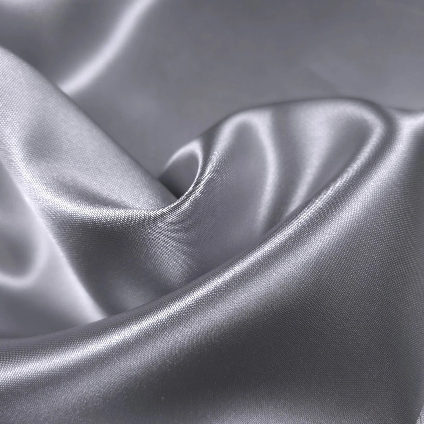 SILVER SATIN MEDIUM WEIGHT CHARMEUSE SHINY