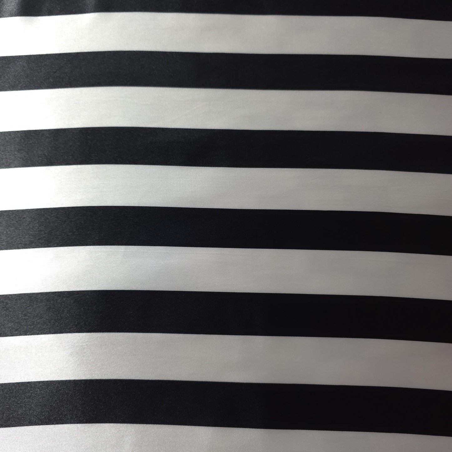 ONE INCH STRIPE SATIN BLACK WHITE