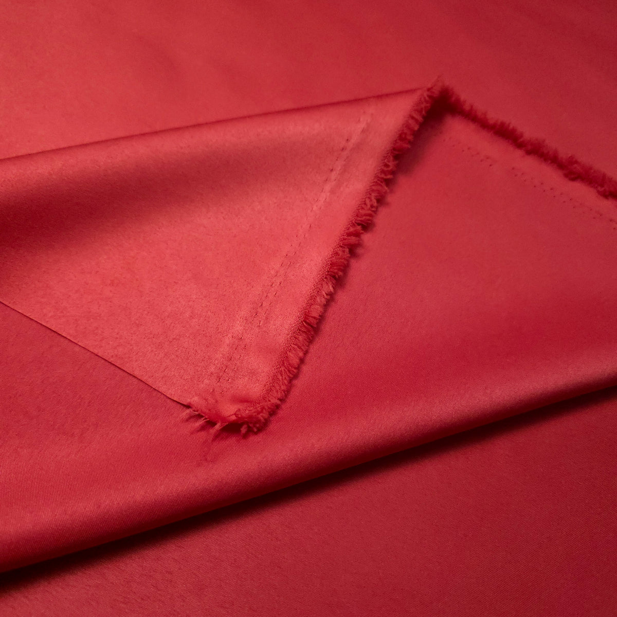 BRIGHT RED PEAU DE SOIE PORCELAIN DULL SATIN FABRIC