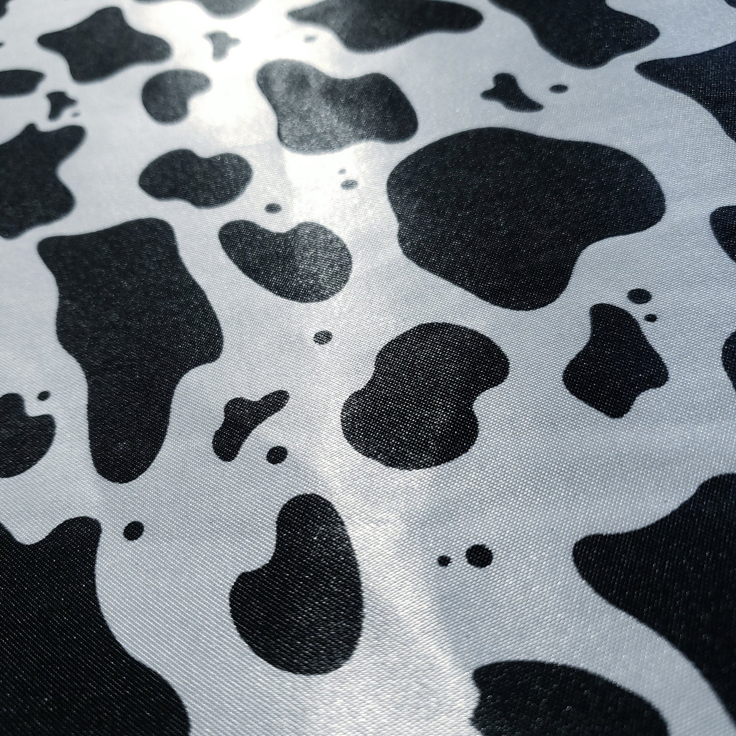 COW SPOT PRINT SATIN CHARMEUSE