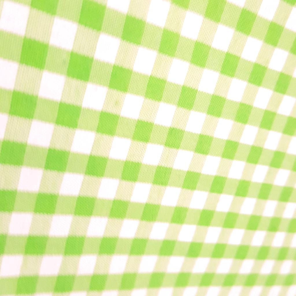 1/4" GINGHAM POLYCOTTON PRINT GREEN LIME