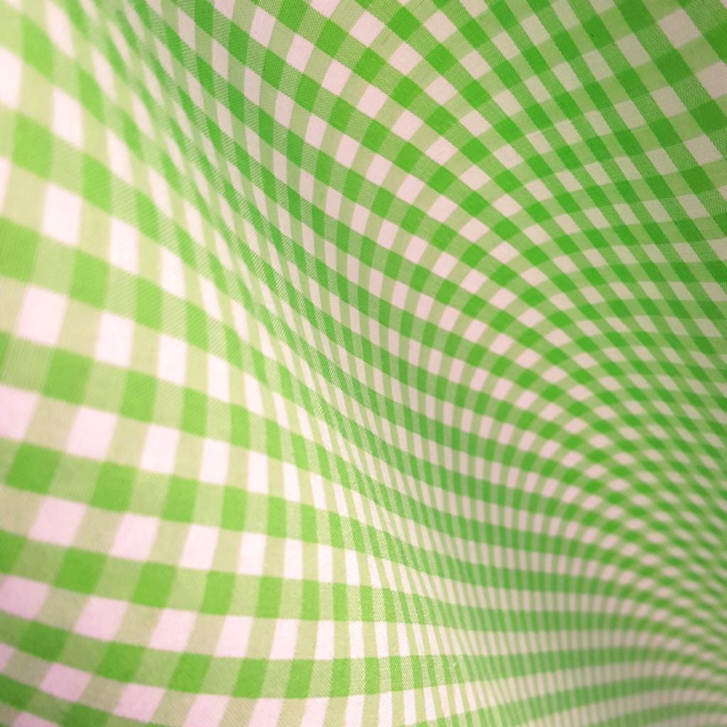1/4" GINGHAM POLYCOTTON PRINT GREEN LIME