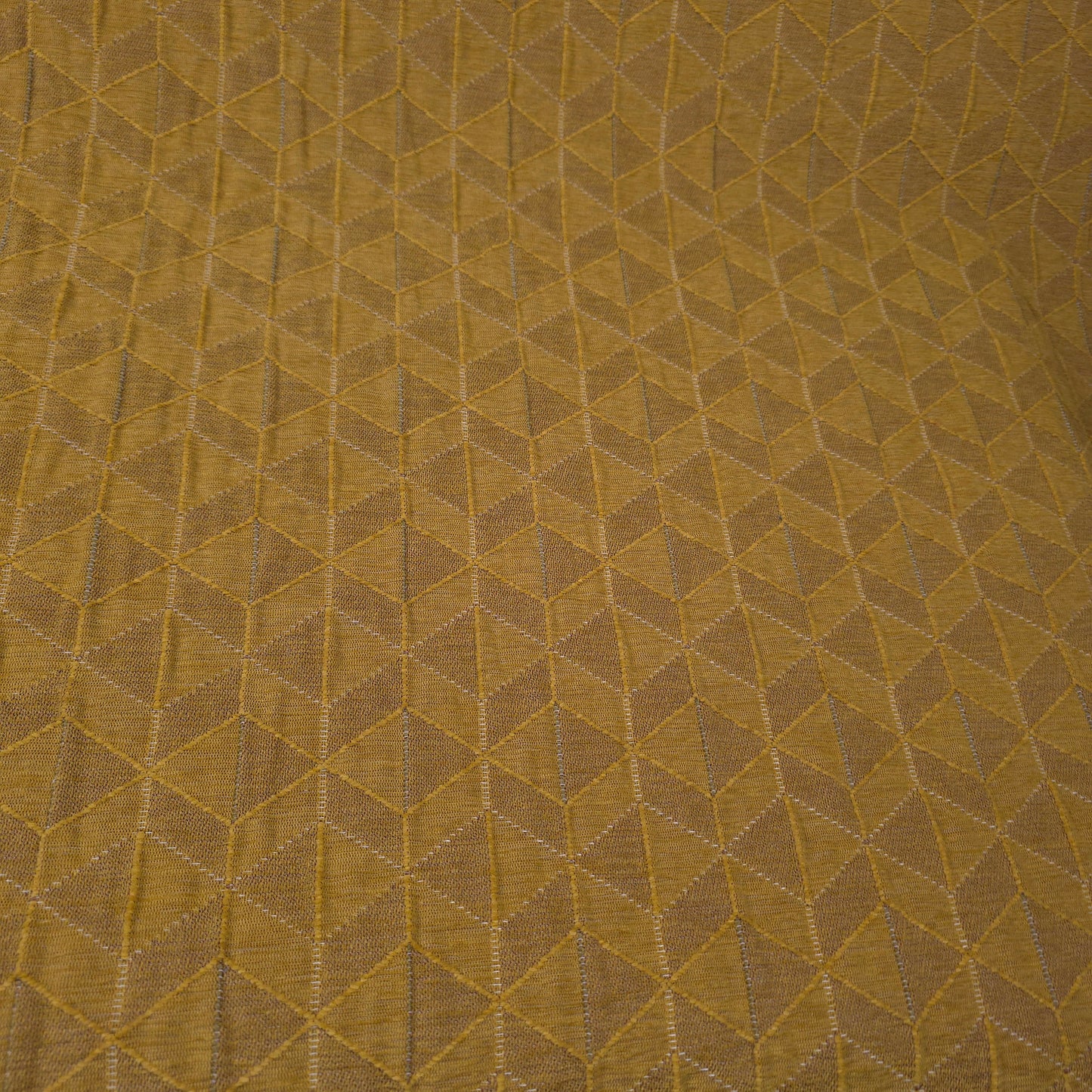 MID CENTURY MODERN MUSTARD YELLOW DIAMOND EMBOSSED UPHOLSTERY FABRIC 52 INCH
