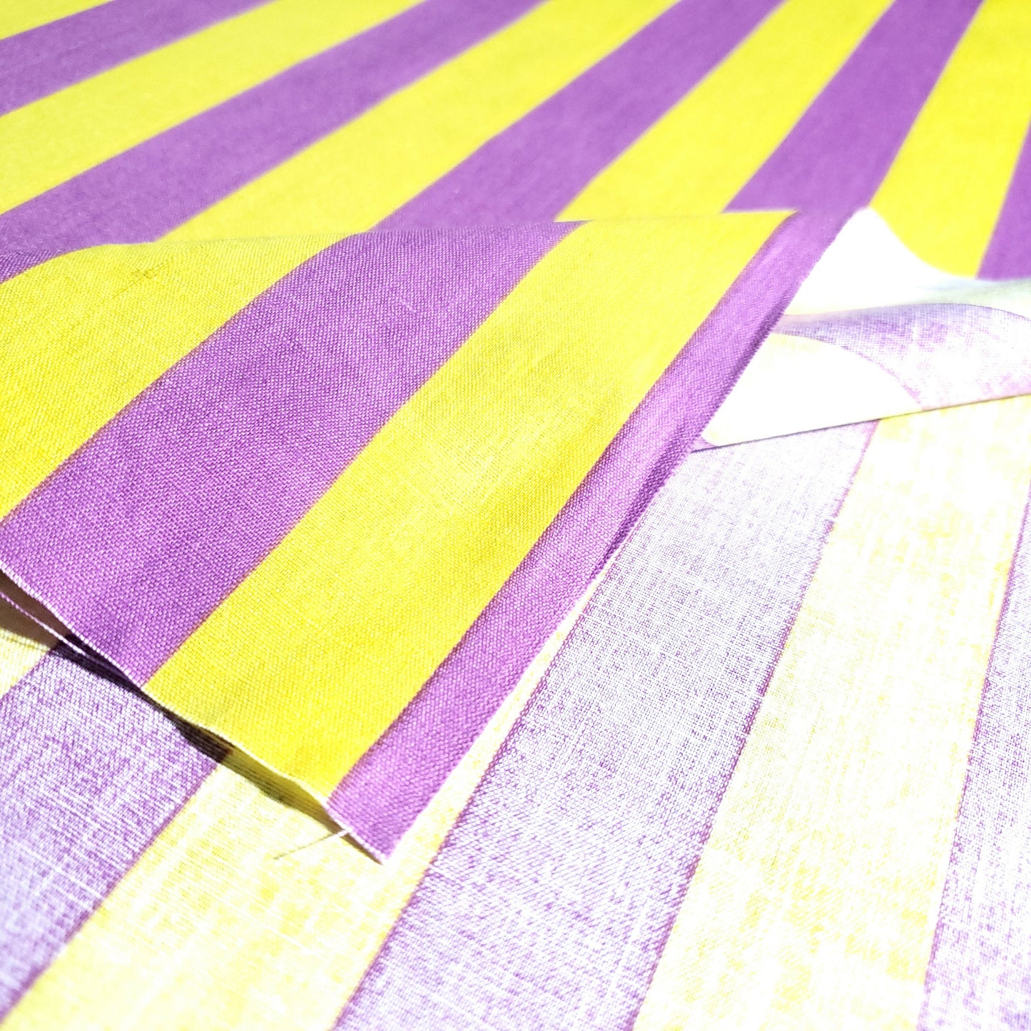 ONE INCH STRIPE YELLOW PURPLE