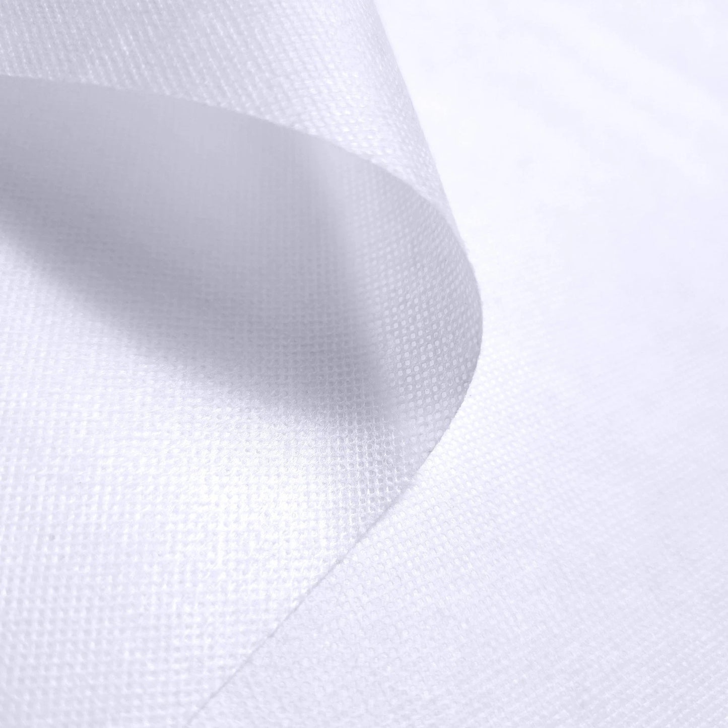 PURE SNOW WHITE WOVEN FUSIBLE INTERFACING CRISP STIFF