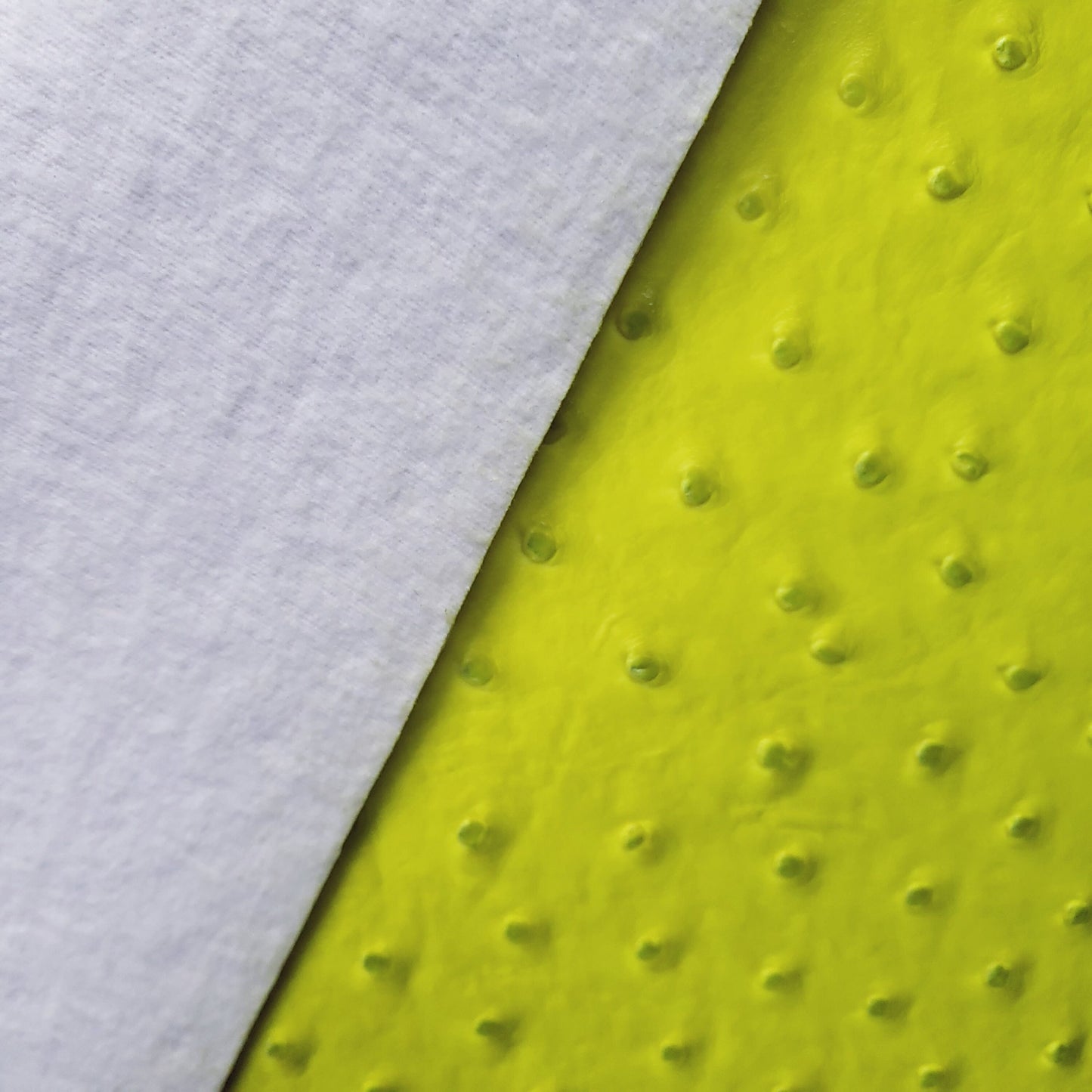 NEON HIGHLIGHTER YELLOW OSTRICH VINYL