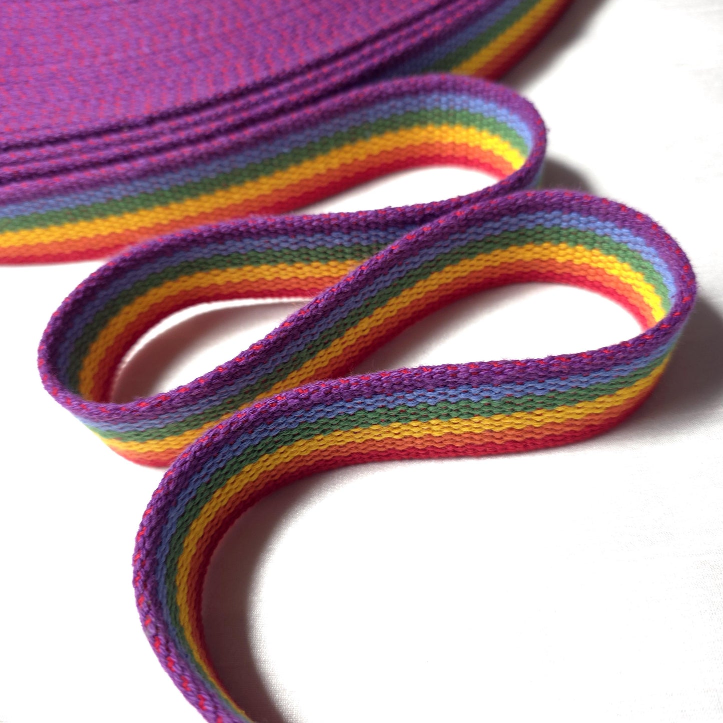 RAINBOW STRIPE COTTON WEBBING