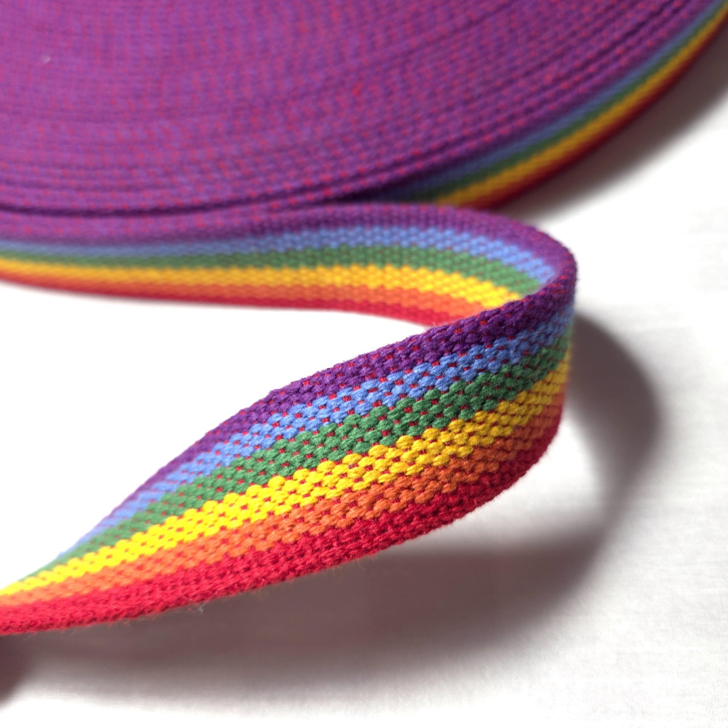 RAINBOW STRIPE COTTON WEBBING