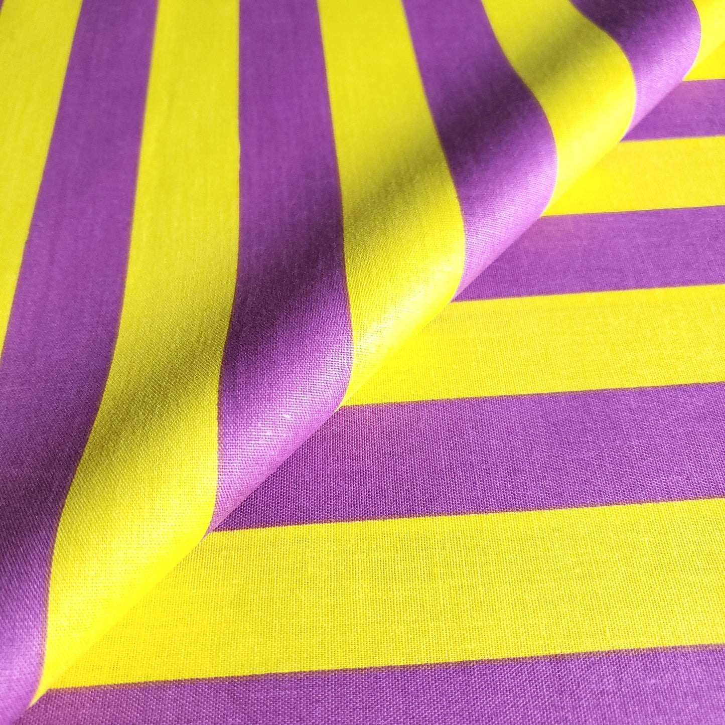 ONE INCH STRIPE YELLOW PURPLE