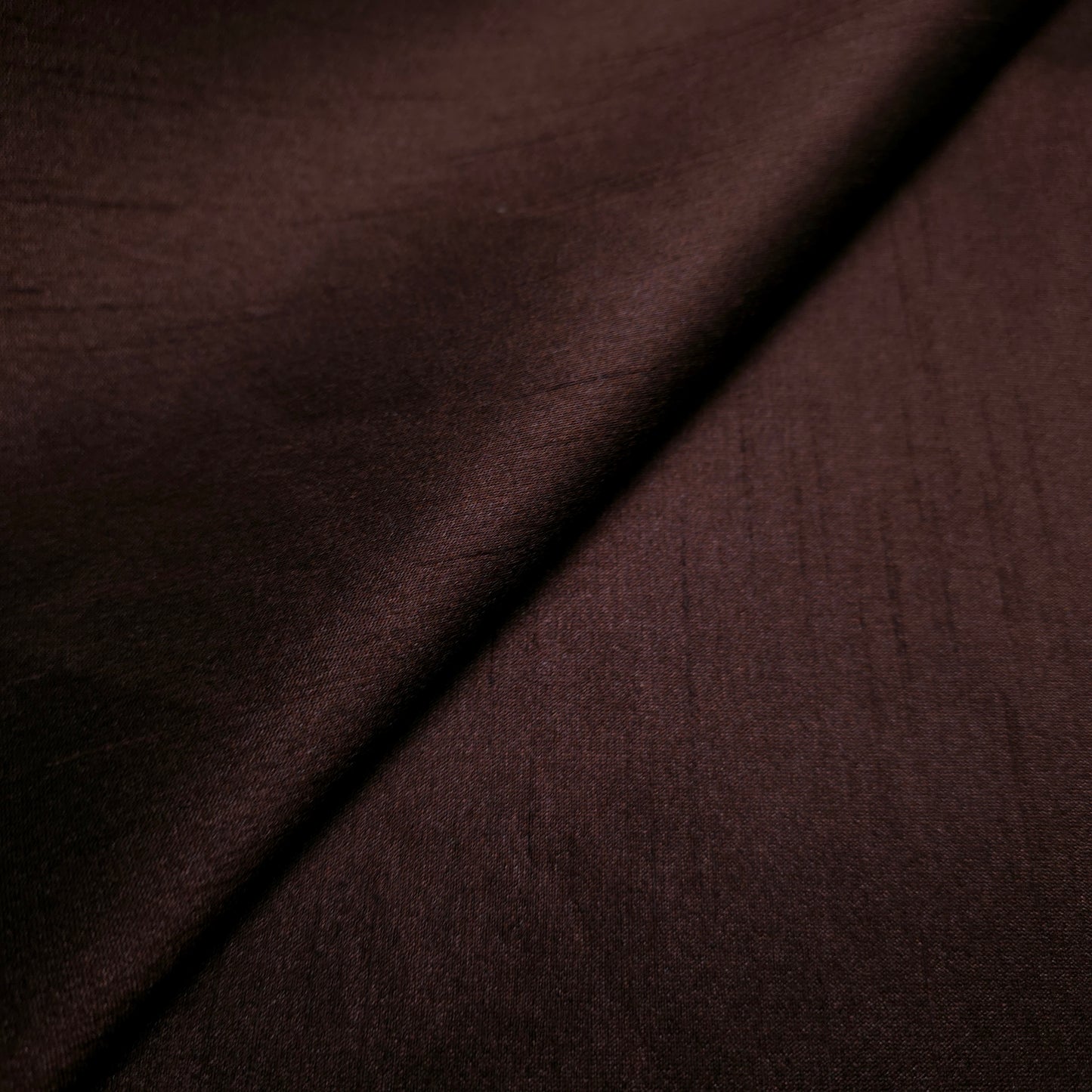REGAL ESPRESSO BROWN POLY DUPIONI FABRIC SHOT WITH BLACK