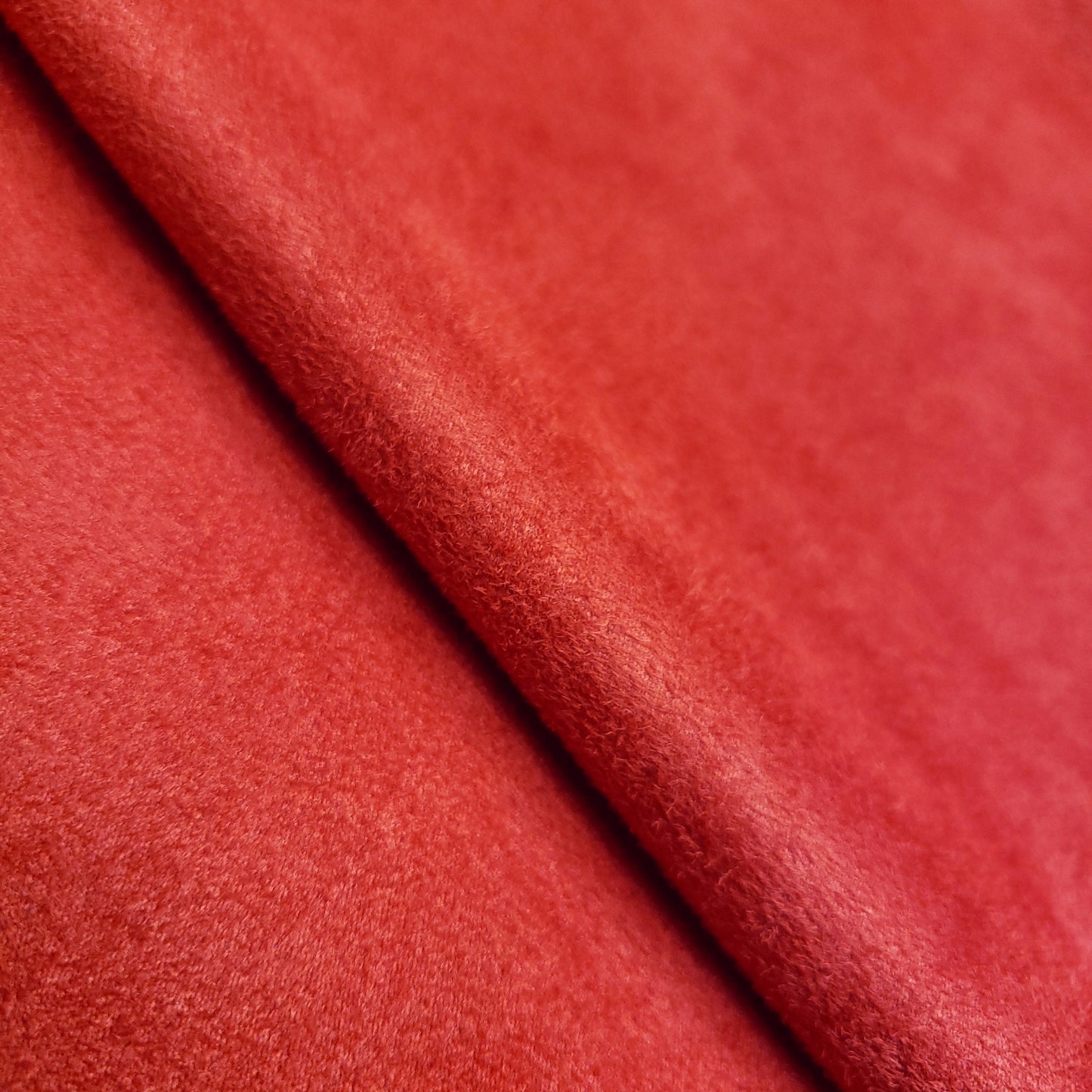 BRUSHED SUEDE UPHOLSTERY FABRIC RED