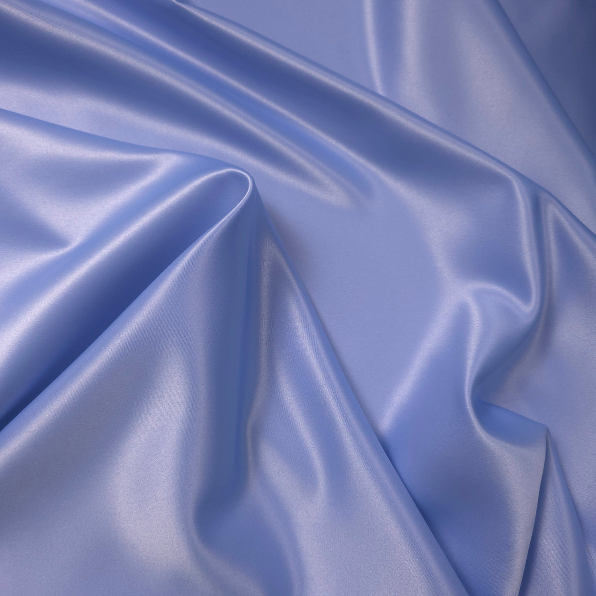 PERIWINKLE BLUE CORNFLOWER PEAU DE SOIE PORCELAIN DULL SATIN FABRIC