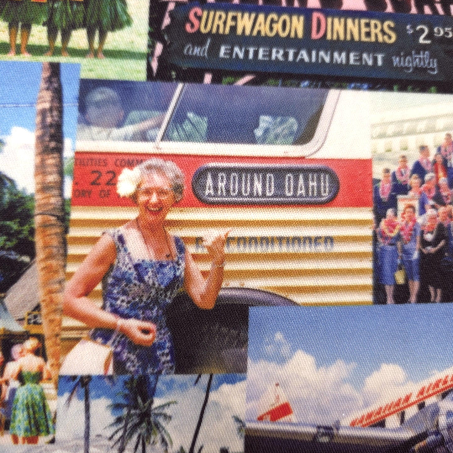 50S HAWAIIAN VACATION PHOTO COLLAGE PRINT