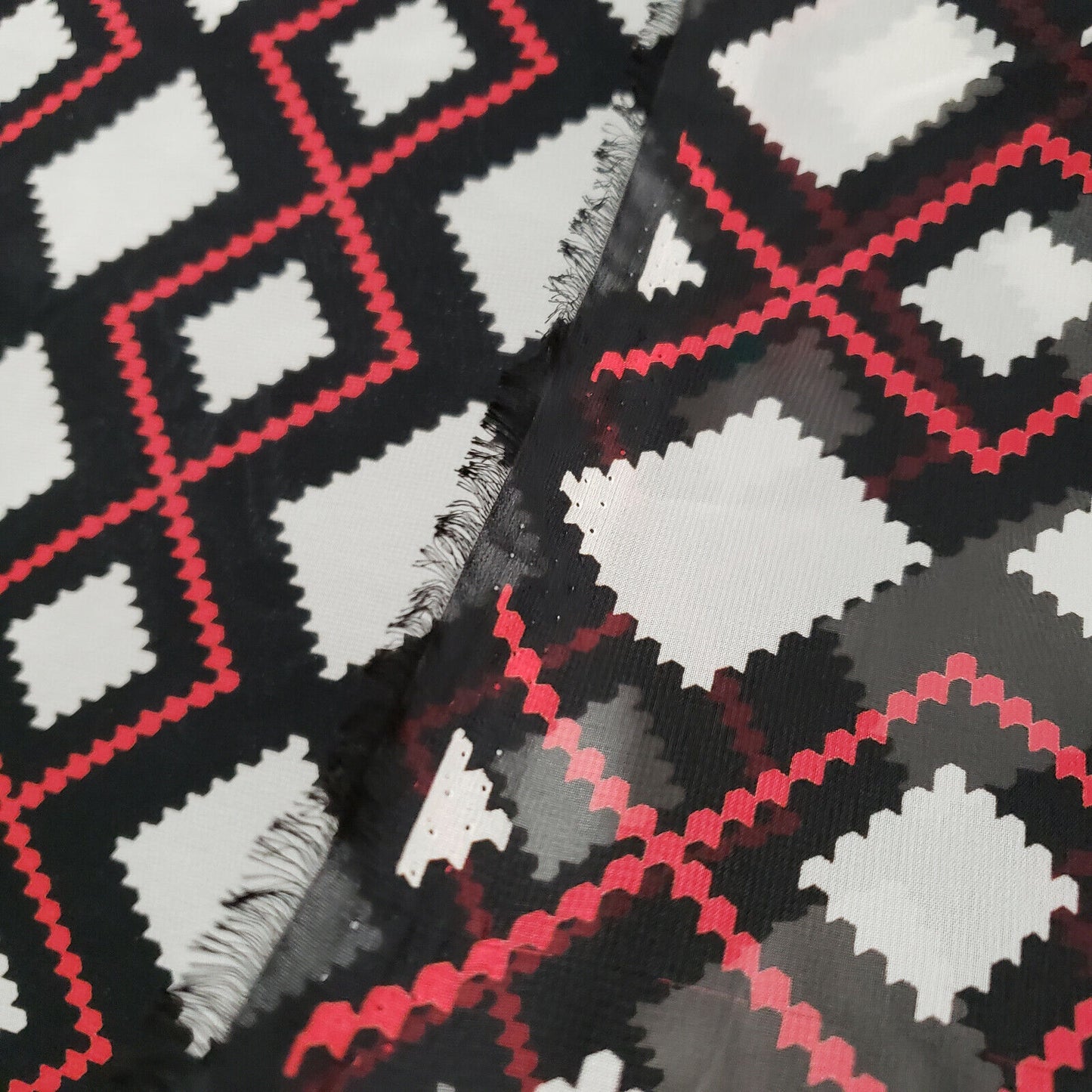 Retro Diamond Chiffon