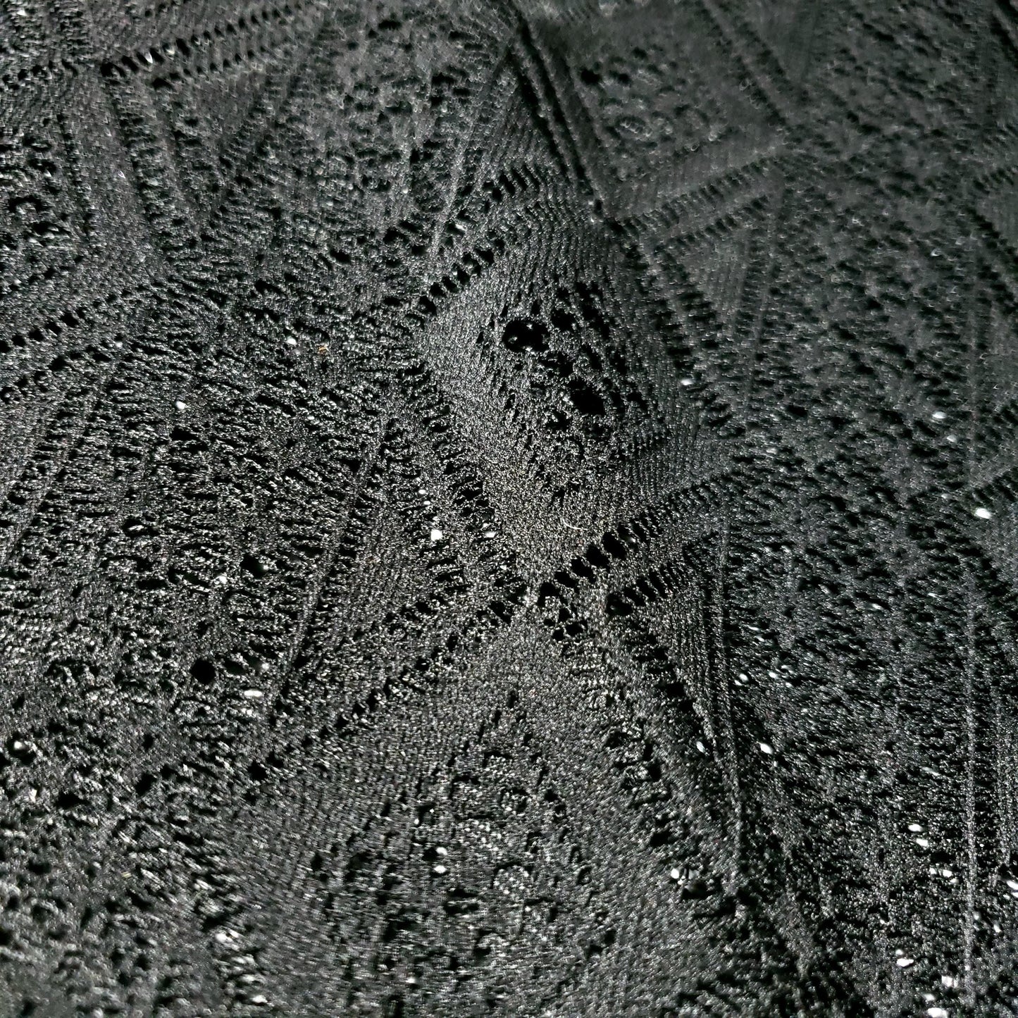 DIAMOND STRIPE LACE BLACK