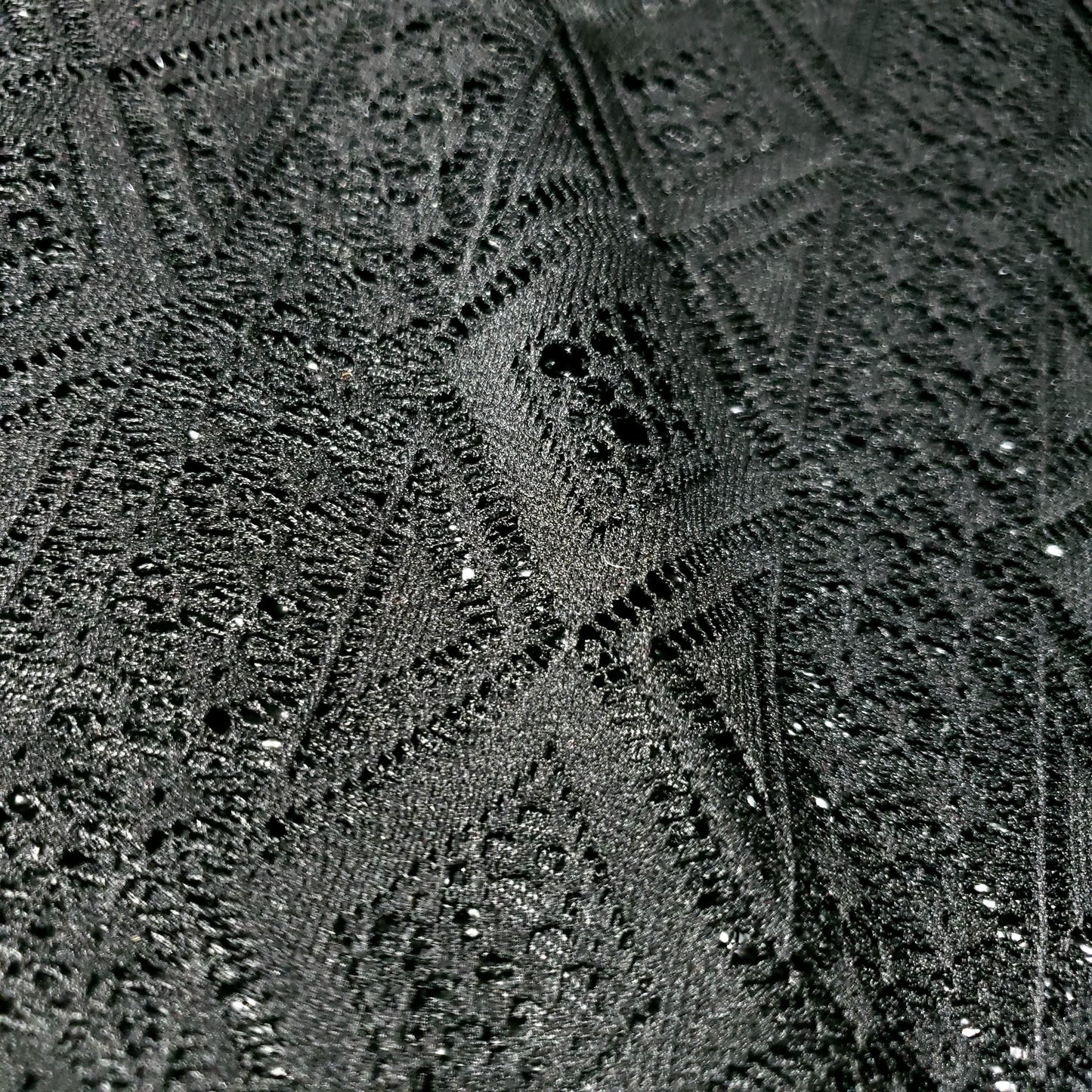 DIAMOND STRIPE LACE BLACK