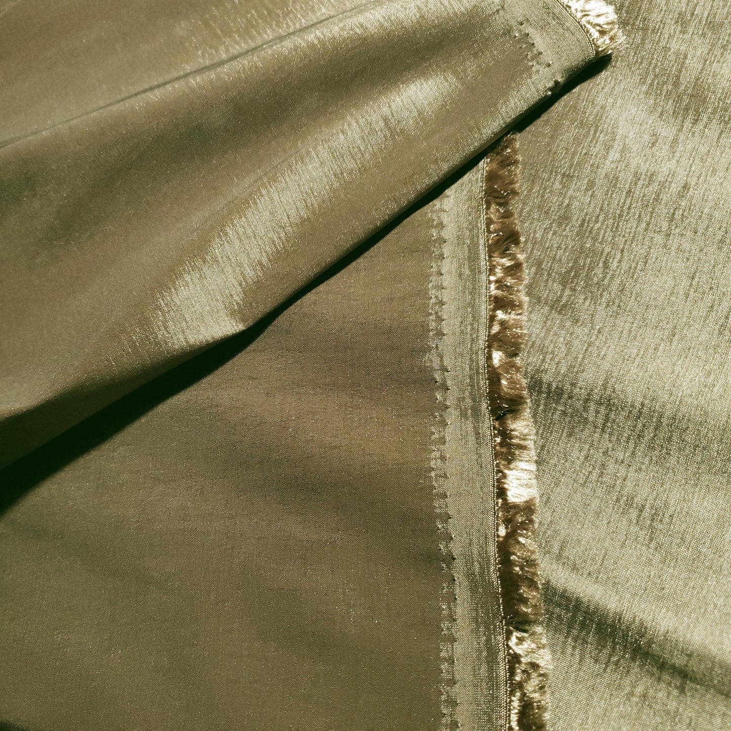 GOLD TAUPE STRETCH TAFFETA