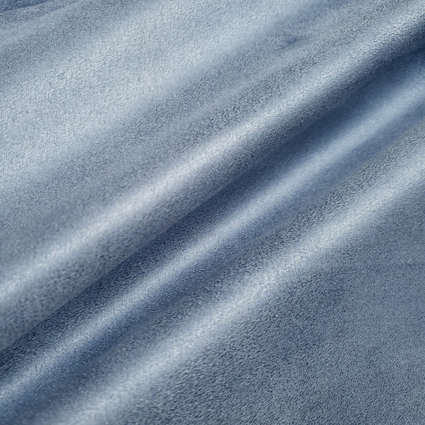 BRUSHED SUEDE UPHOLSTERY FABRIC COPEN BLUE