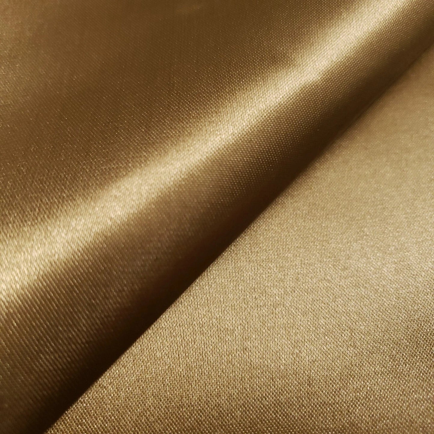 HEAVY DARK GOLD BRIDAL DUCHESS SATIN GLOSSY POLY SATIN