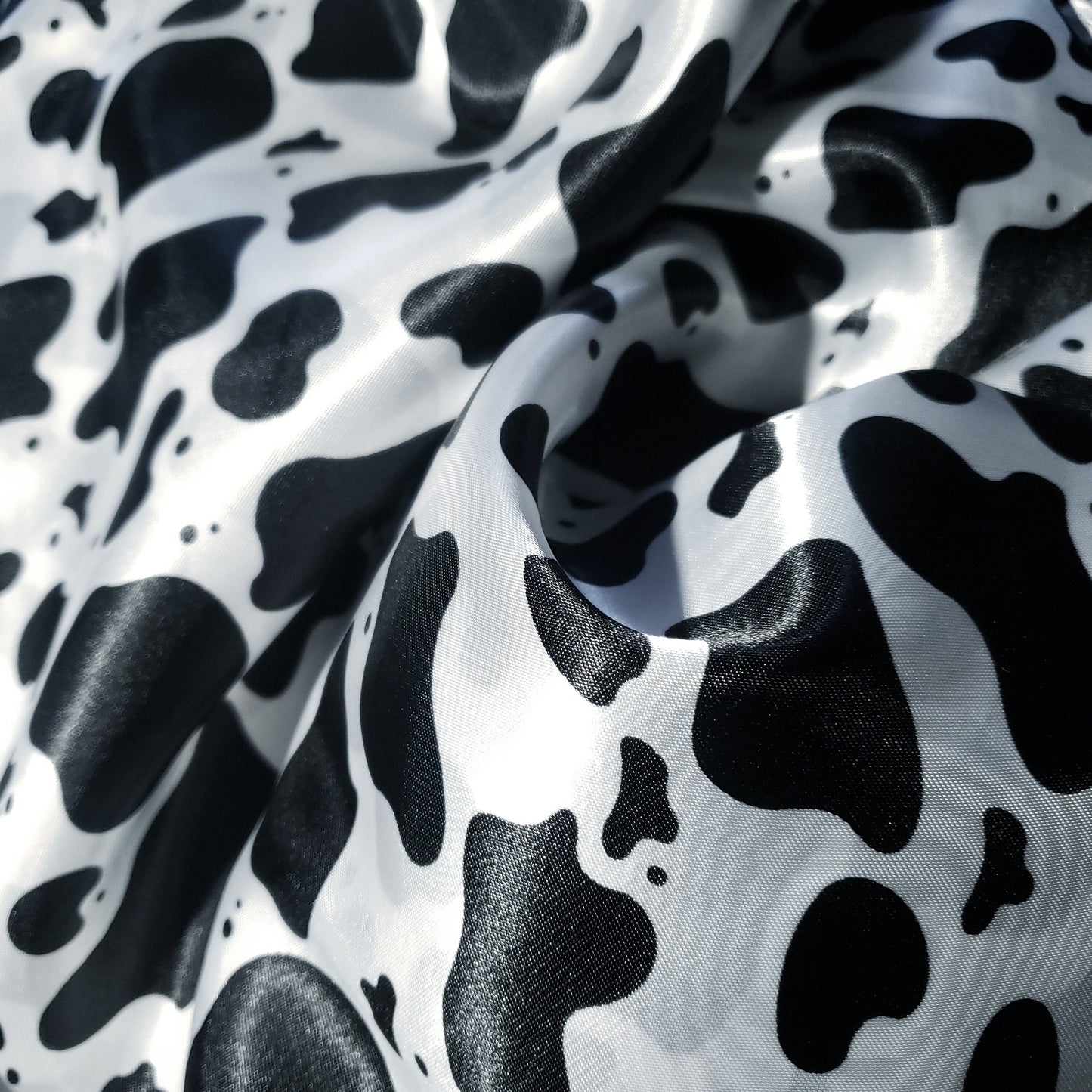 COW SPOT PRINT SATIN CHARMEUSE