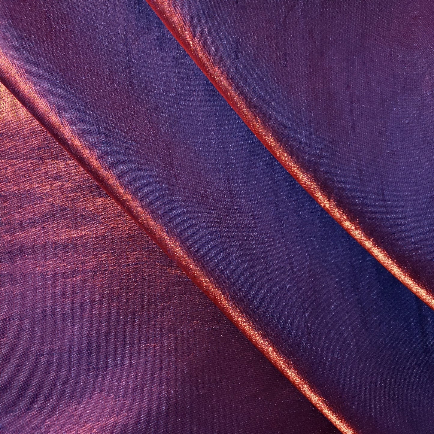 SHIMMER SHANTUNG RED BLUE ORCHID