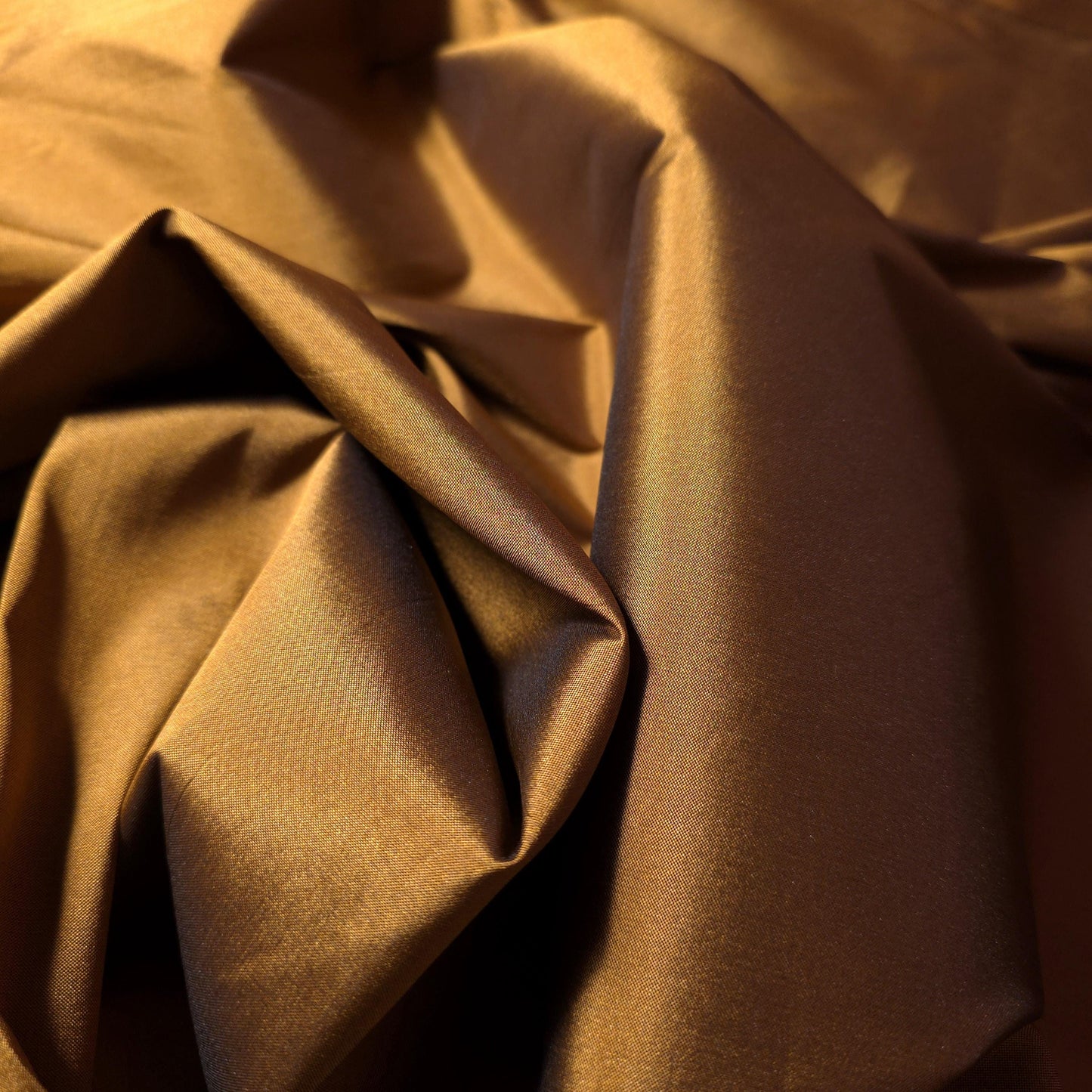 FAUX SILK LUXURY TAFFETA BRONZE GOLD