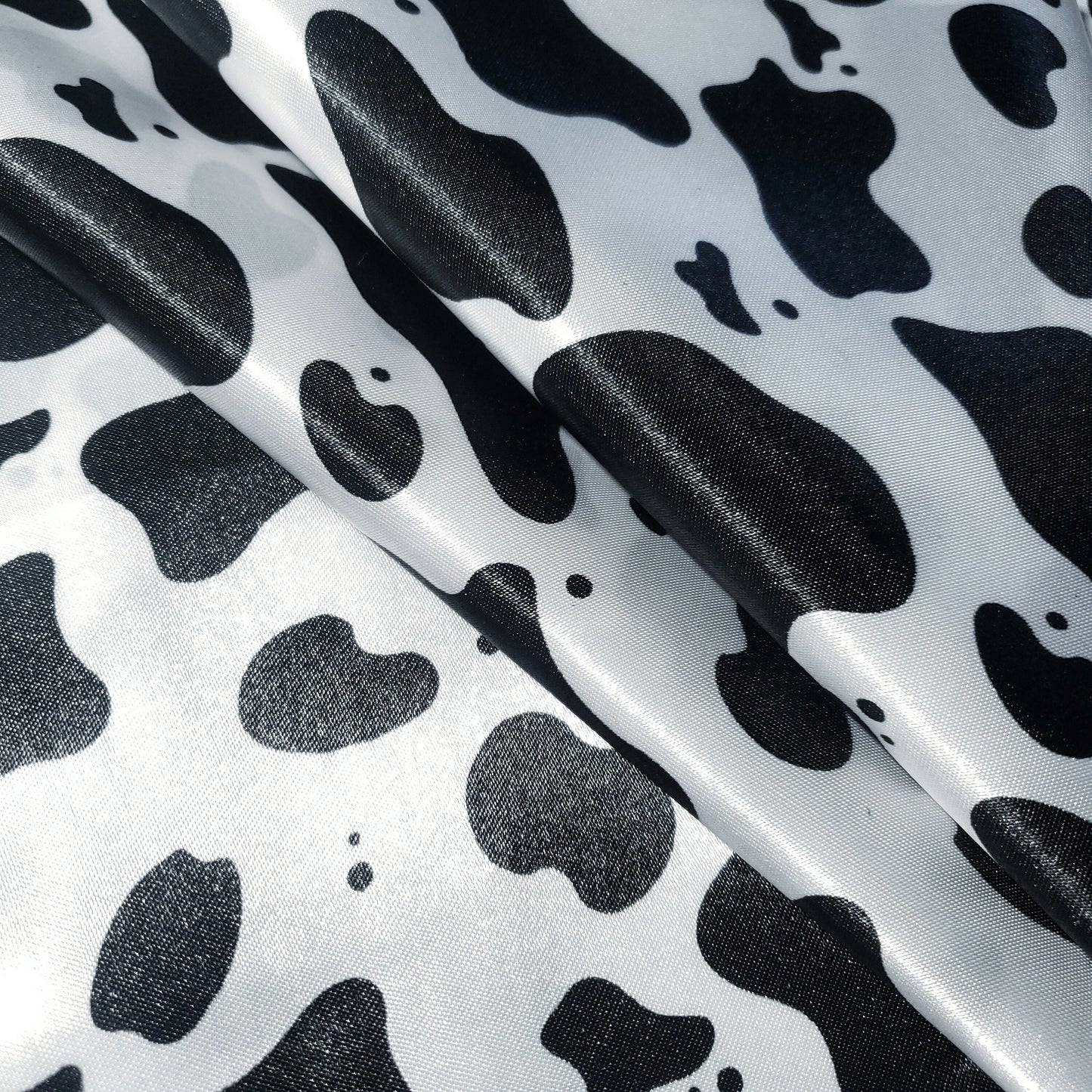 COW SPOT PRINT SATIN CHARMEUSE