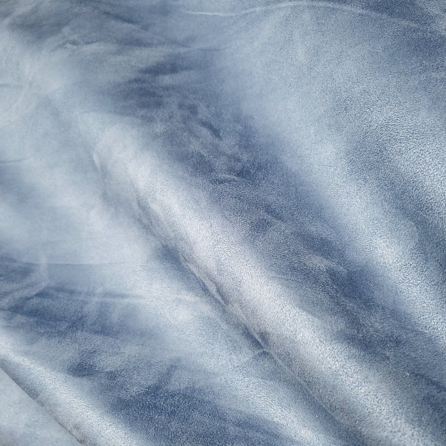 BRUSHED SUEDE UPHOLSTERY FABRIC COPEN BLUE