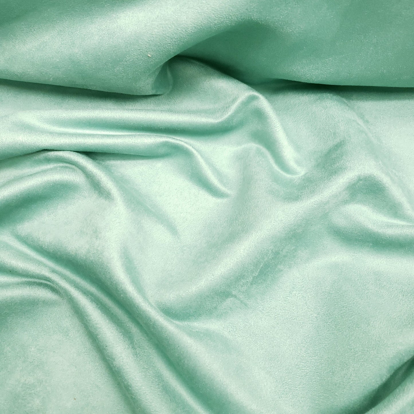 BRUSHED SUEDE UPHOLSTERY FABRIC MINT AQUA