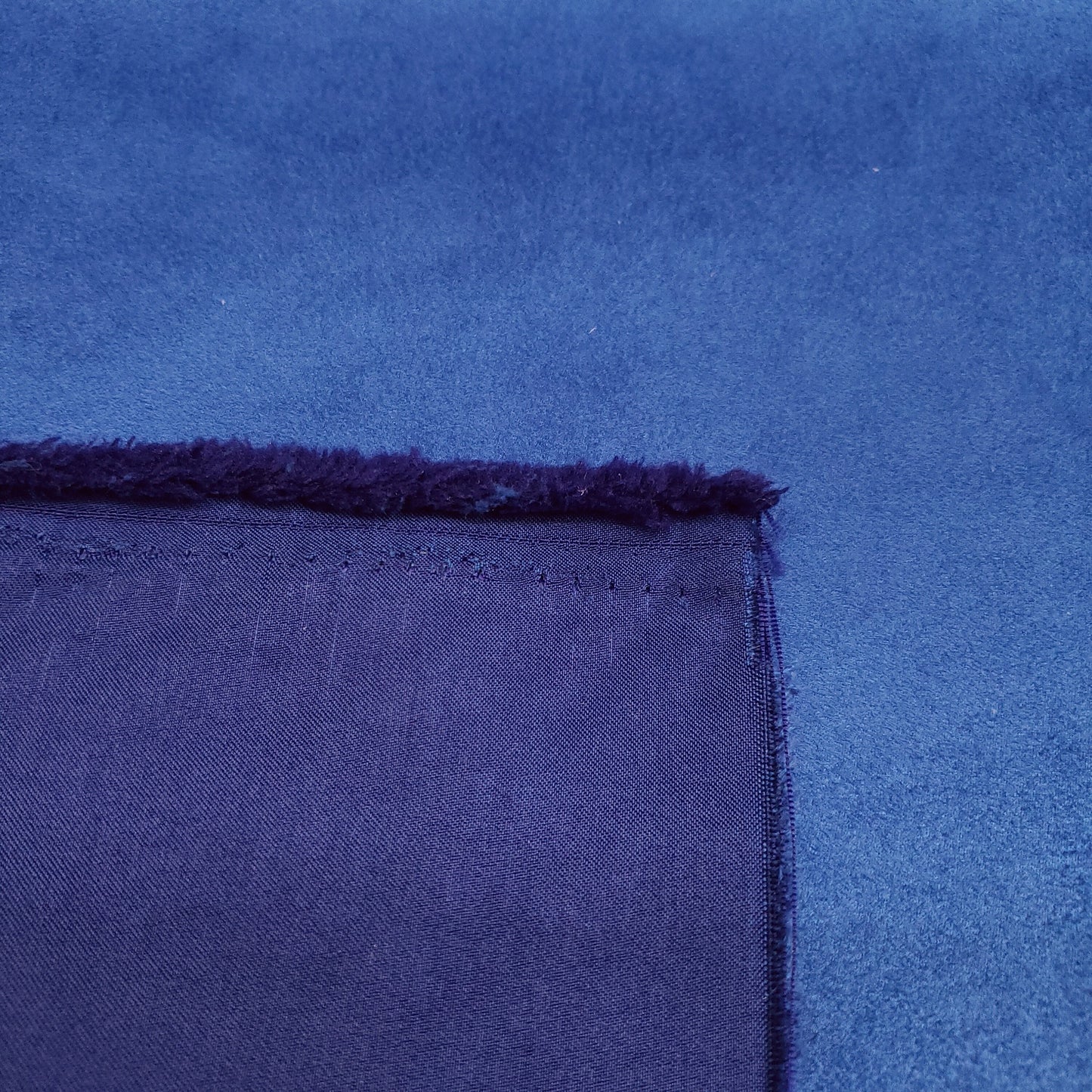 BRUSHED SUEDE UPHOLSTERY FABRIC ROYAL BLUE