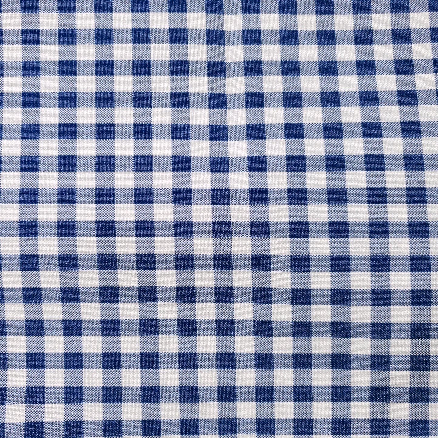 POLY POPLIN BLUE ROYAL SMALL GINGHAM