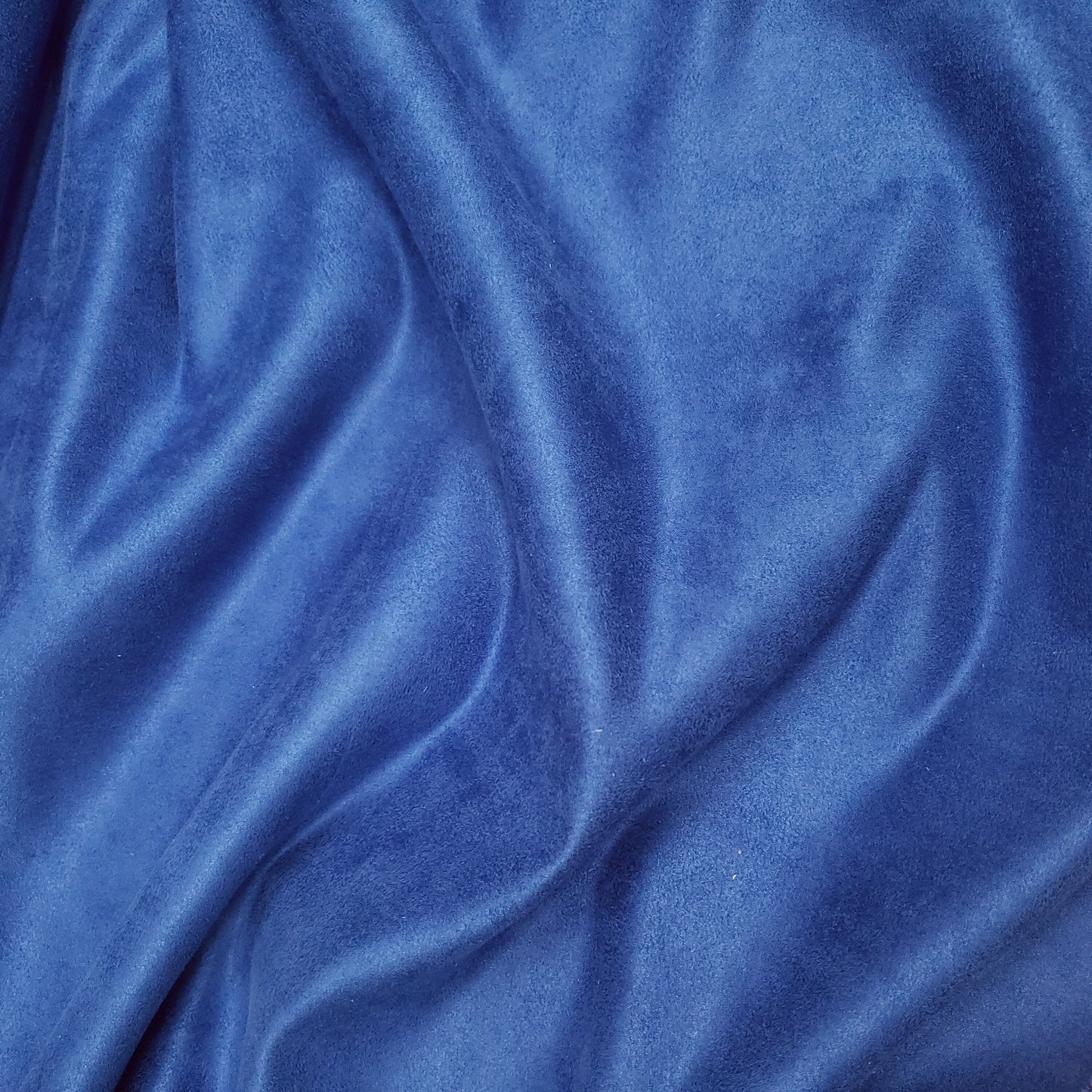 BRUSHED SUEDE UPHOLSTERY FABRIC ROYAL BLUE
