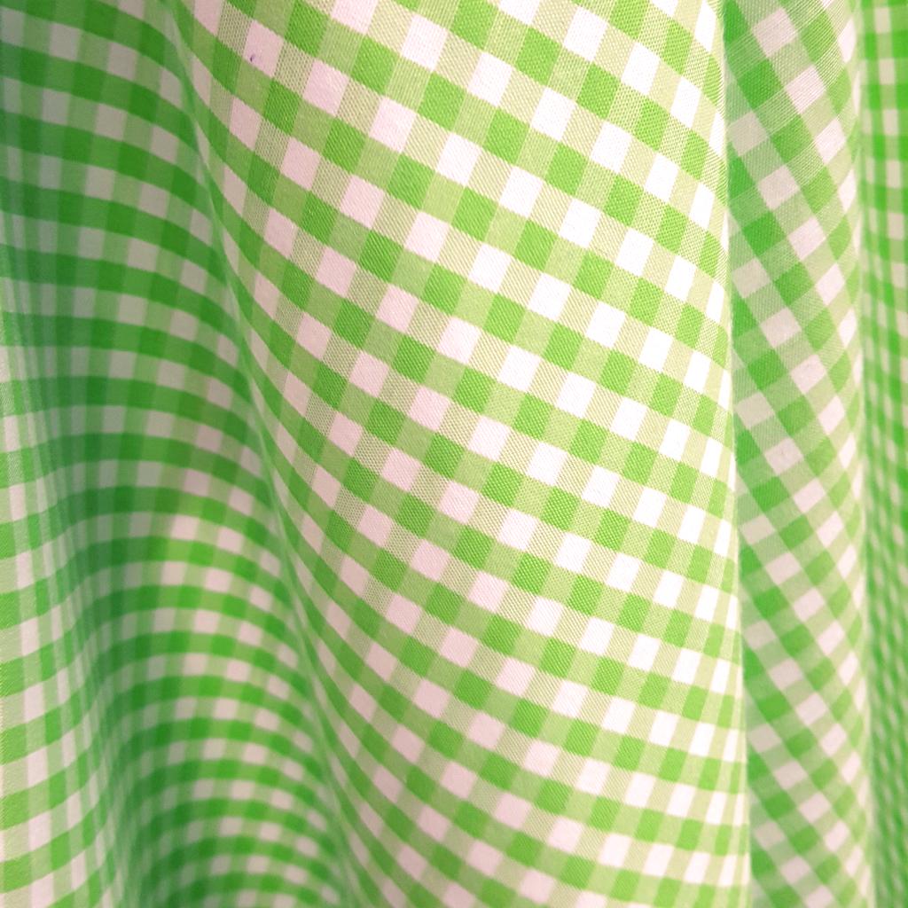 1/4" GINGHAM POLYCOTTON PRINT GREEN LIME