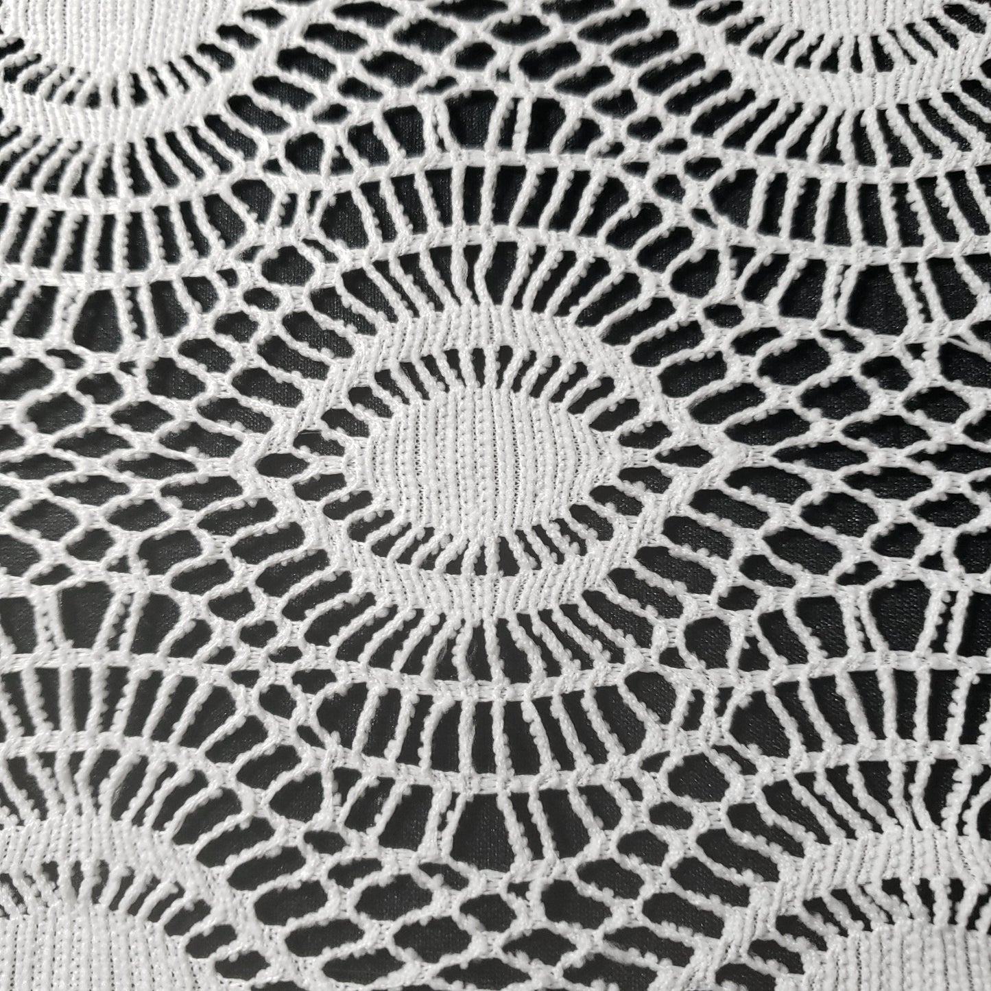 FAUX CROCHET BOHEMIAN EYE LACE WHITE