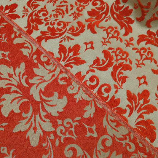 REVERSIBLE DAMASK CHENILLE ORAGE CHAMPAGNE
