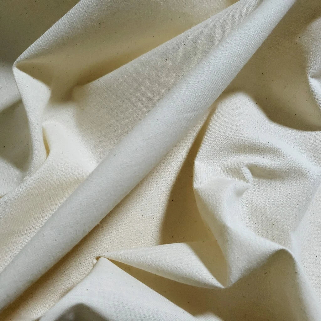 NATURAL COTTON MUSLIN 100% COTTON UNBLEACHED BROADCLOTH