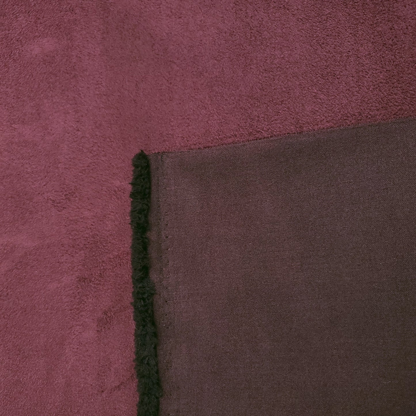 RED BURGUNDY WIDE FAUX SUEDE FABRIC