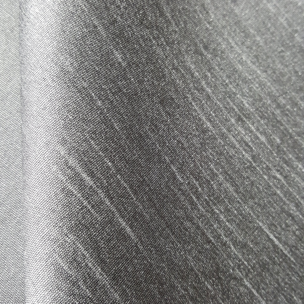 GRAY STEEL FAUX SILK DUPIONI