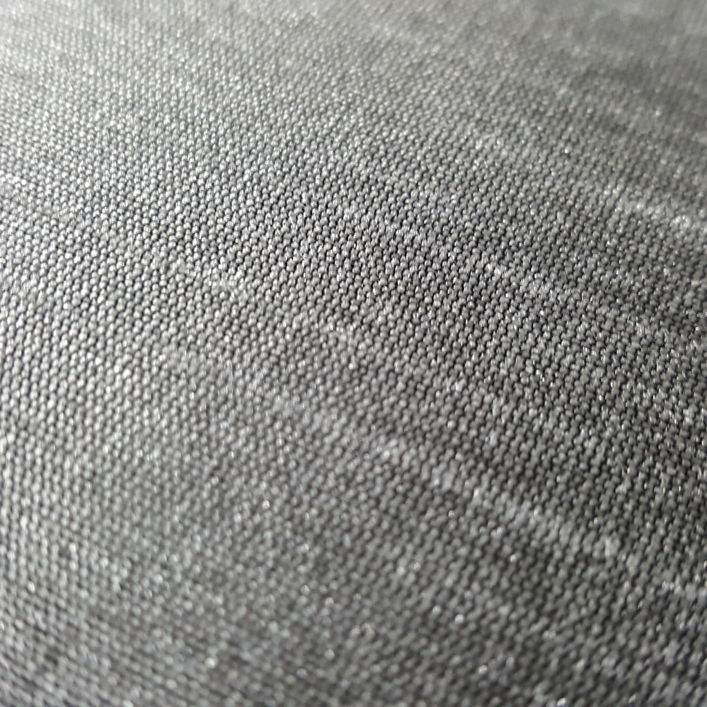 GRAY STEEL FAUX SILK DUPIONI
