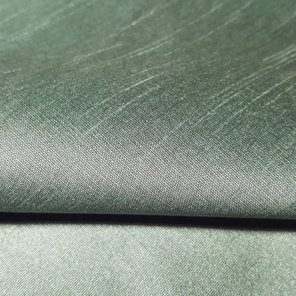GREEN OCEAN MINT SILVER FAUX SILK DUPIONI 58"