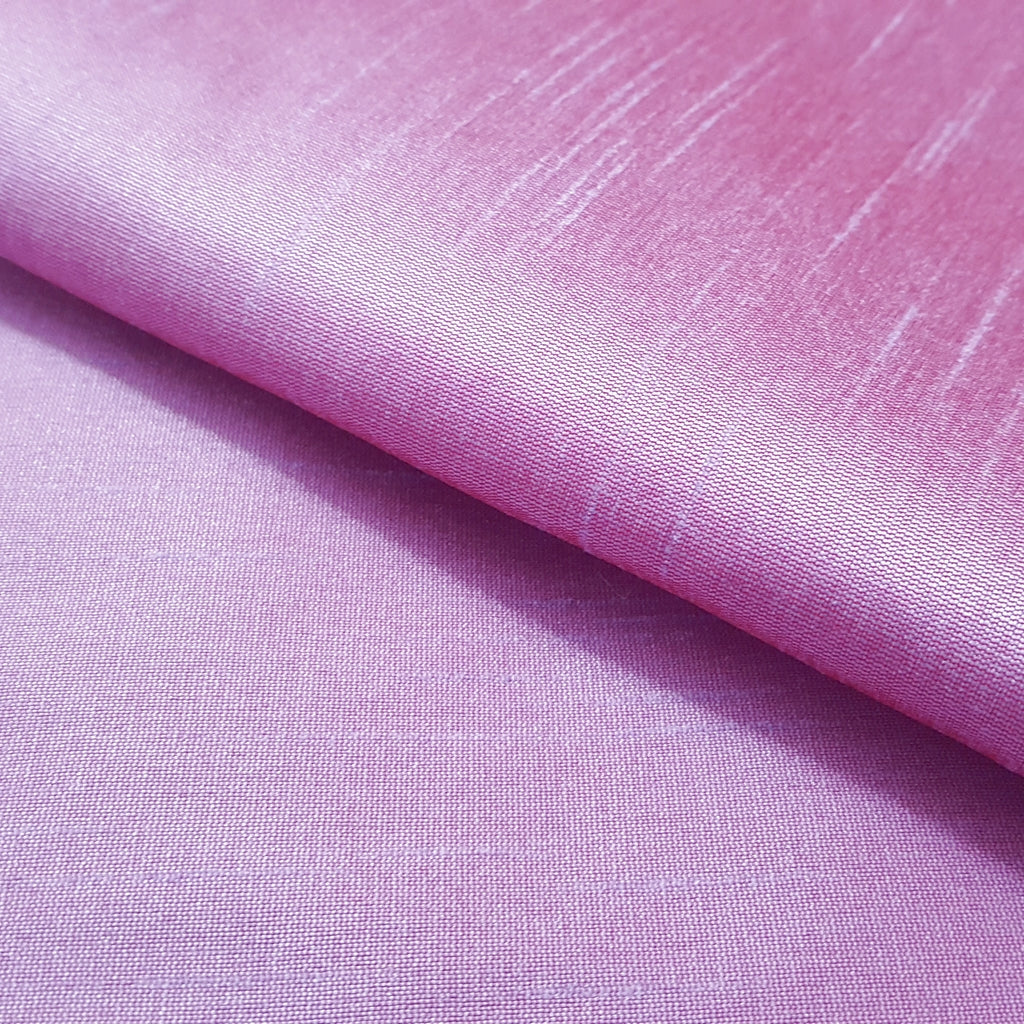 PURPLE LILAC RED FAUX SILK DUPIONI