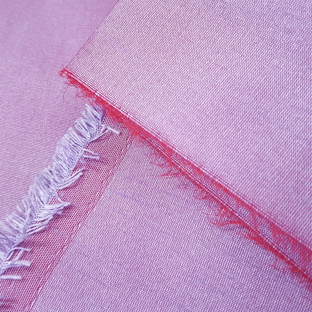 PURPLE LILAC RED FAUX SILK DUPIONI