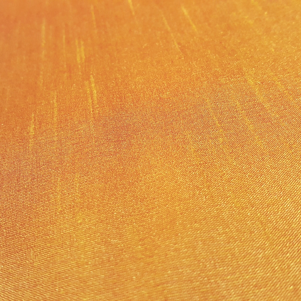 YELLOW ORANGE MARIGOLD FAUX SILK DUPIONI