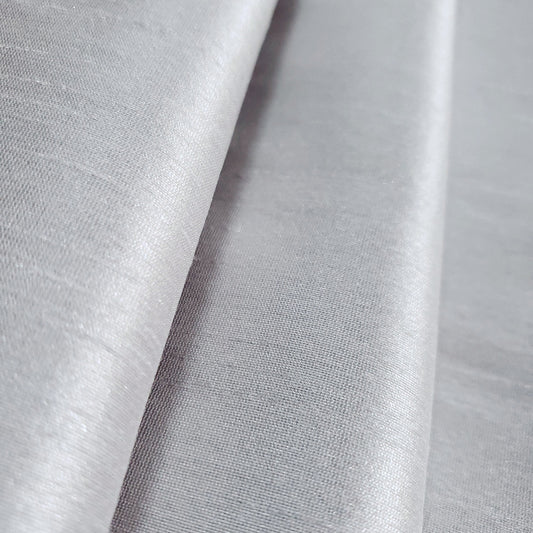 GRAY PLATINUM SILVER FAUX SILK DUPIONI