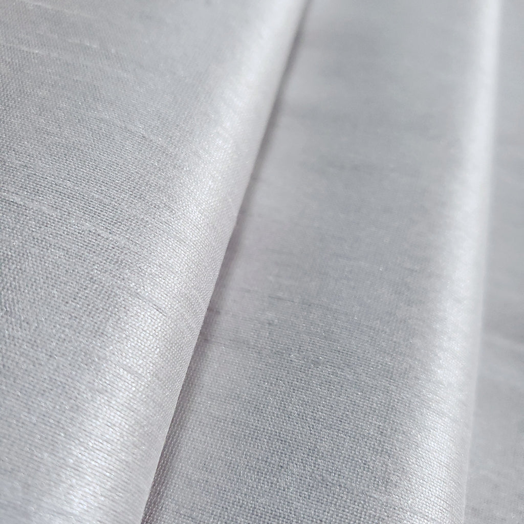 GRAY PLATINUM SILVER FAUX SILK DUPIONI