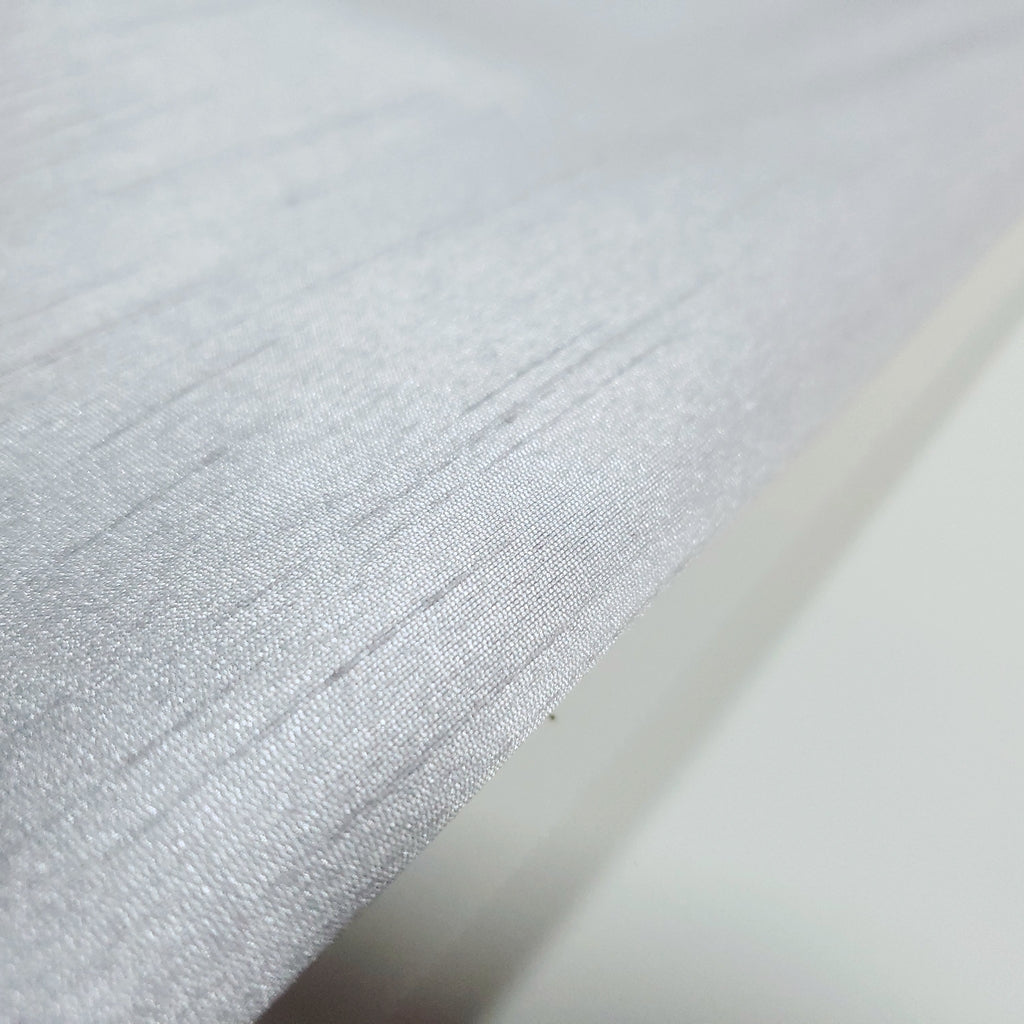 GRAY PLATINUM SILVER FAUX SILK DUPIONI