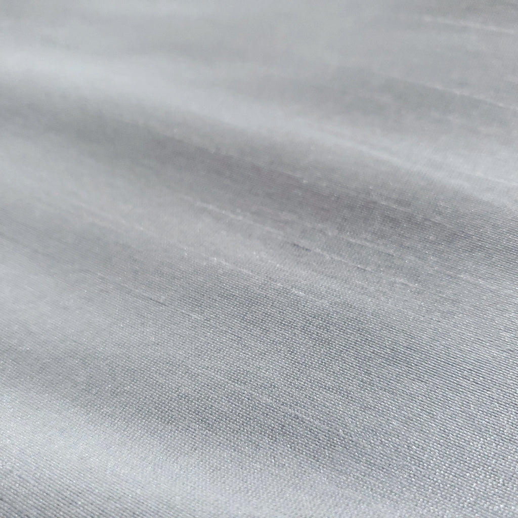 GRAY PLATINUM SILVER FAUX SILK DUPIONI