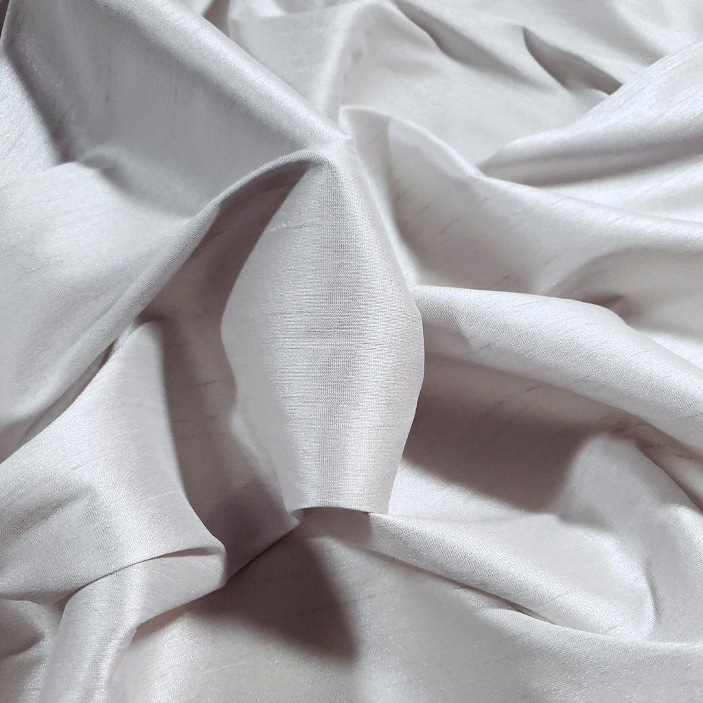 GRAY PLATINUM SILVER FAUX SILK DUPIONI