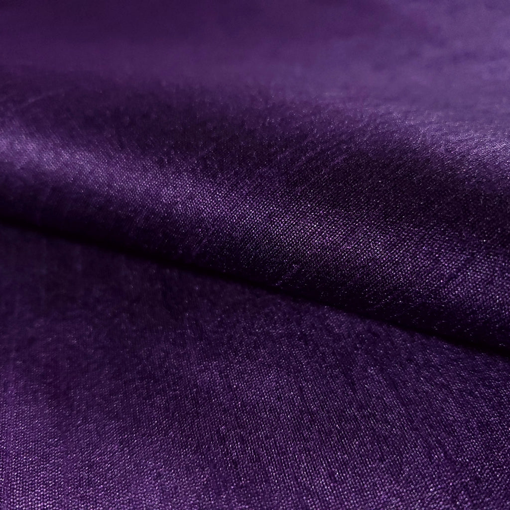 PURPLE MIDNIGHT FAUX SILK DUPIONI